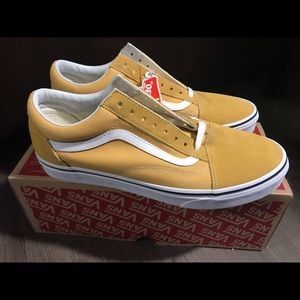 Vans Old Skool Gold White Skate Shoes Mens 13